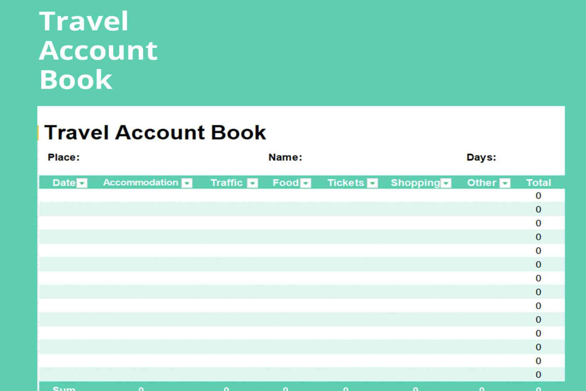Travel Itinerary Template Excel Free Download