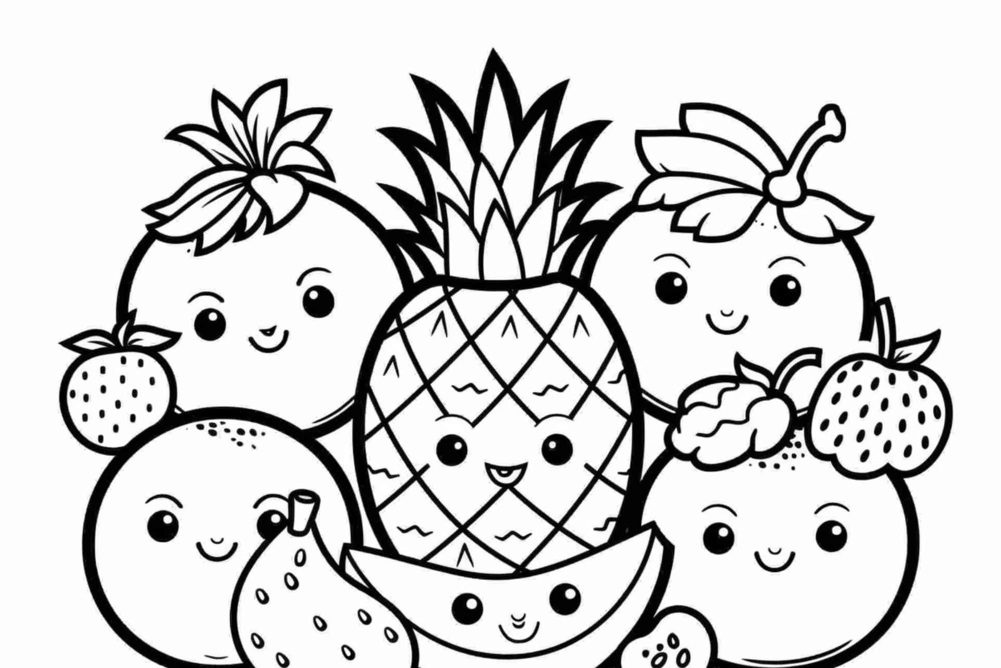 Free Printable Fruit Coloring Pages