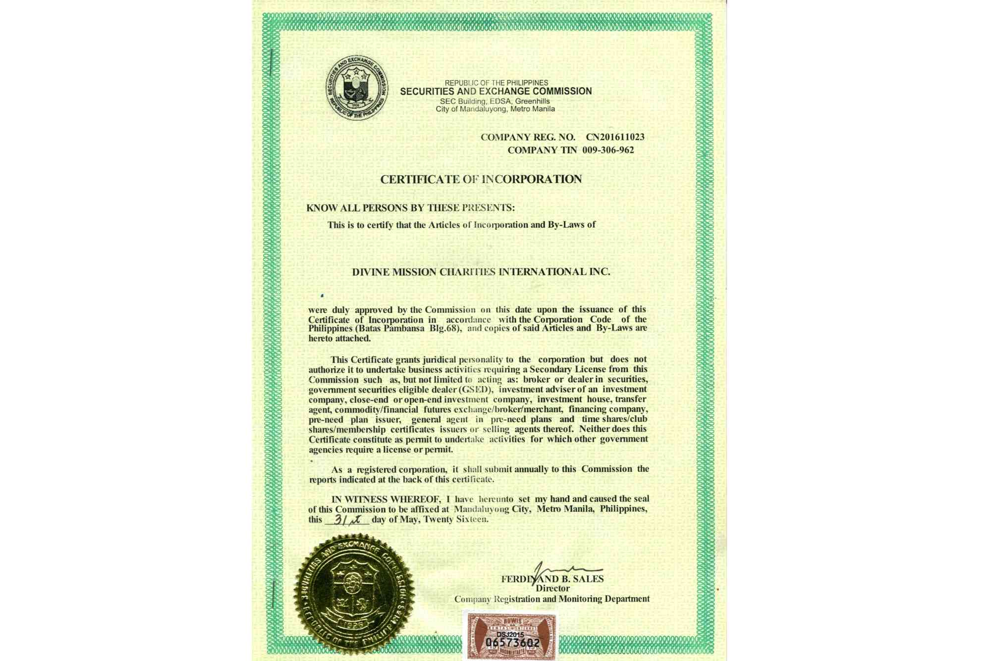 Sec Registration Sample