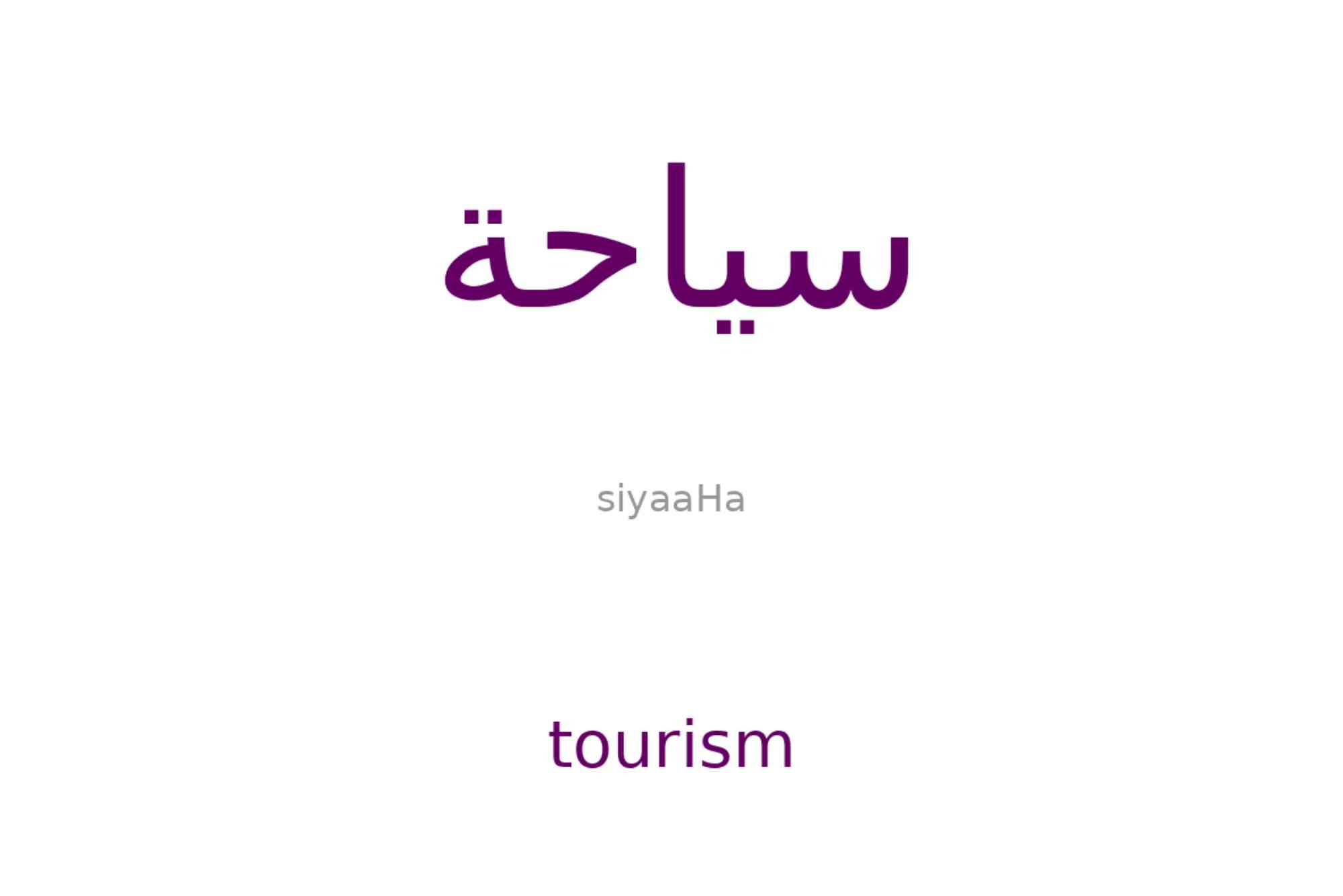 Tourism Meaning in Arabic