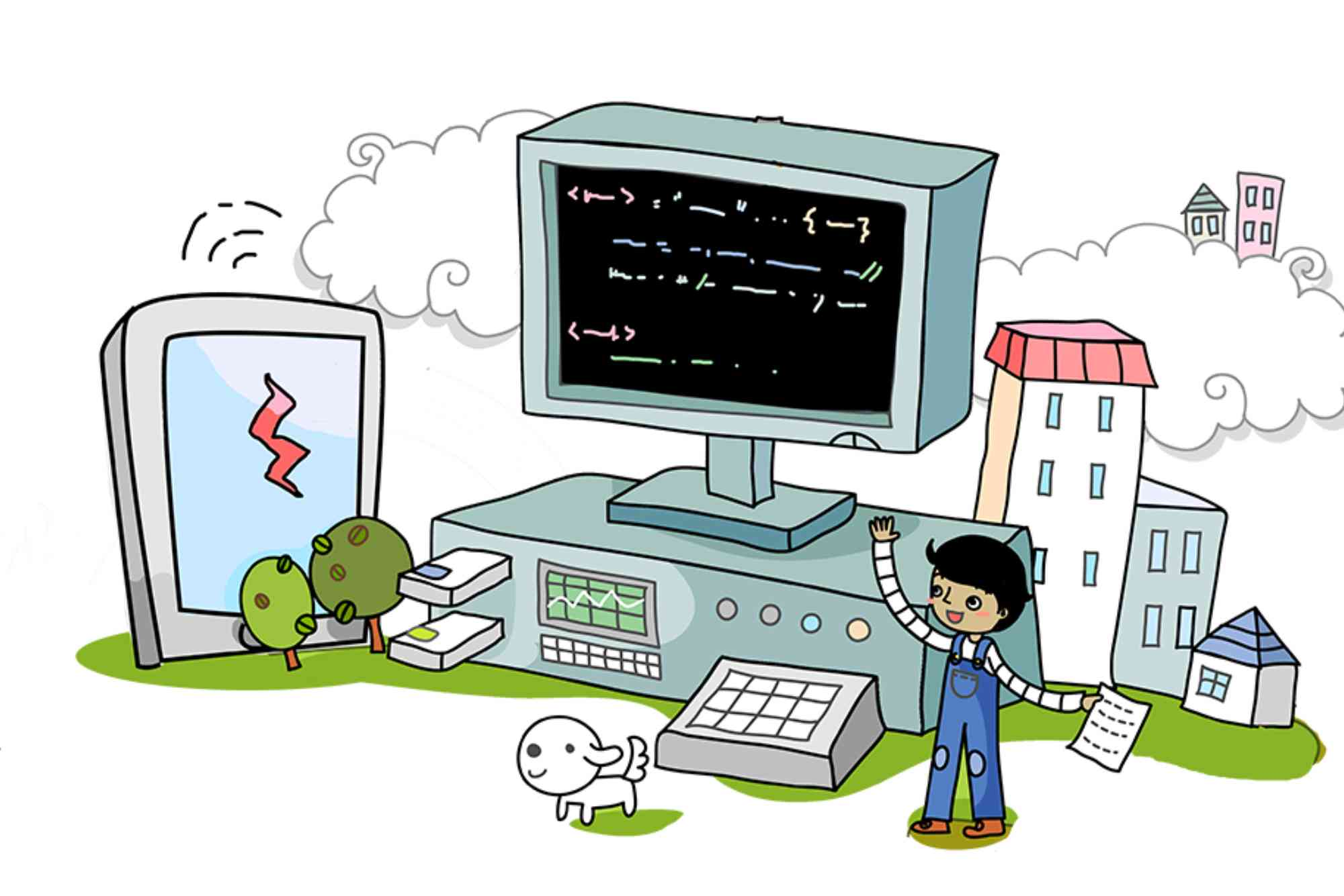 Technology Cartoon Image